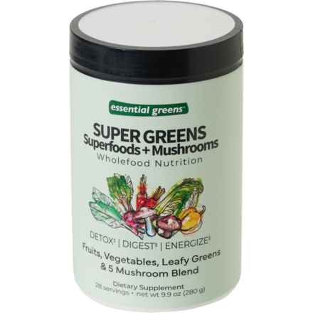 Essential Greens Super Greens Superfoods + Mushrooms Dietary Supplement - 28 Servings, 9.9 oz. in Multi