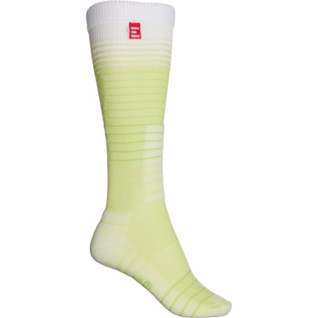 Eurosock Eco Ski Socks - Over the Calf (For Women) in White/Lime