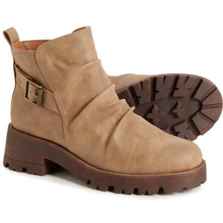 Eurosoft by Sofft Ariya Side Buckle Ruched Boots (For Women) in Stone