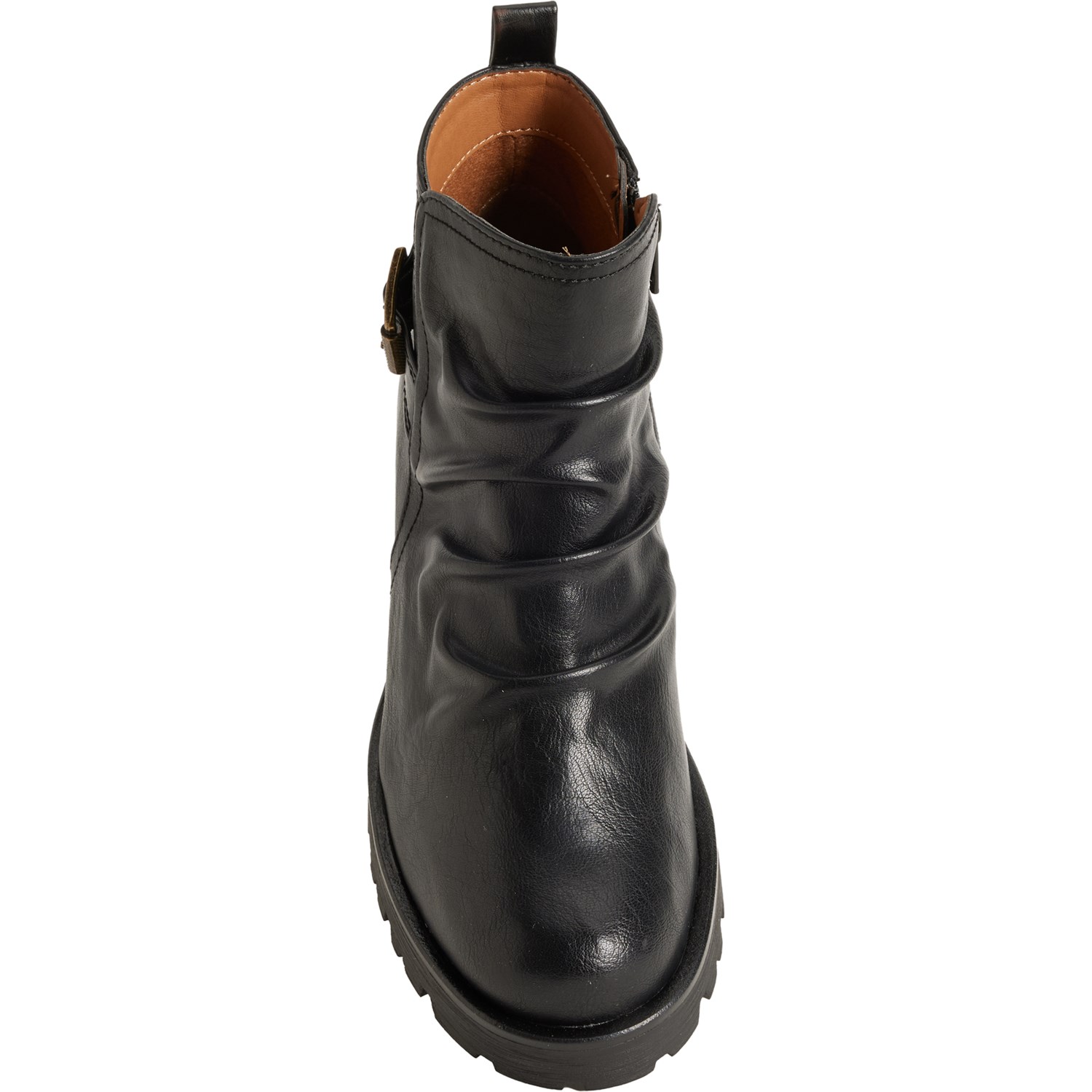 (取寄) ユーロソフトバイソフト レディース サイド バックル ルーシュド ブーツ Eurosoft by Sofft women Ariya Side Buckle Ruched Boots (For Women)  Black Eurosoft by Sofft Ariya Side Buckle Ruched Boots (For Women