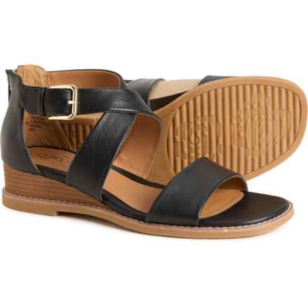 Eurosoft by Sofft Maxi X-Ankle Band Wedge Sandals (For Women) in Black