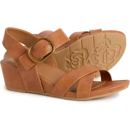 Eurosoft by Sofft Rowe Wedge Sandals (For Women) in Medium Brown