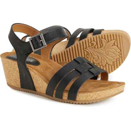 EUROSOFT Ericka Wedge Sandals (For Women) in Black