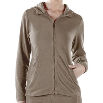 ExOfficio Jandiggity Fleece Hoodie Sweatshirt (For Women) in Granite