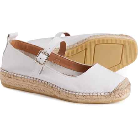 Fabiolas Made in Spain Mary Jane Espadrilles - Leather (For Women) in White