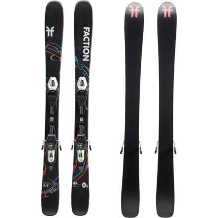 Faction Skis Prodigy 0 Grom Alpine Skis with C5 GW Bindings (For Boys and Girls) in Black