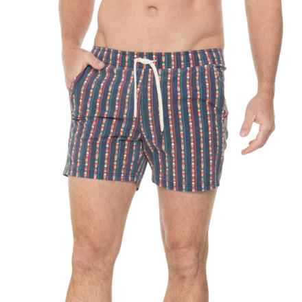Fair Harbor Bungalow Swim Trunks - Built-In Liner in Sailing Stripe
