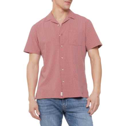 Fair Harbor Casablanca Camp Shirt - Short Sleeve in Red Neptune