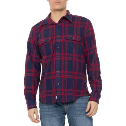 Fair Harbor Dunewood Flannel Shirt - Long Sleeve in Nautical Red Plaid