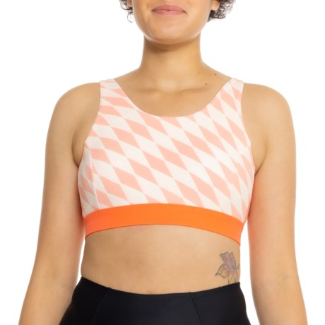 Fair Harbor The Atlantique Sports Bra - High Impact in Coral Seabay