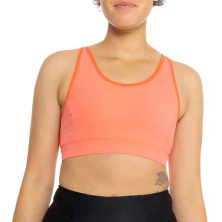 Fair Harbor The Corliss Sports Bra - High Impact in Coral Colorblock