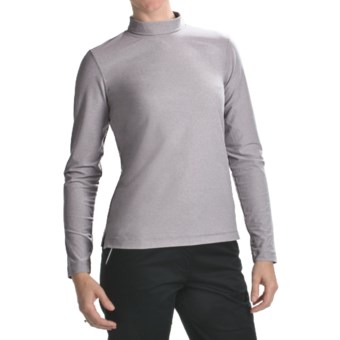 Fairway & Greene Mock Neck Shirt - Long Sleeve (For Women) in Light Charcoal