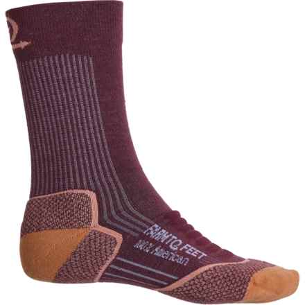 Farm to Feet American Trail Damascus Socks -Merino Wool, Crew (For Men and Women) in Plum