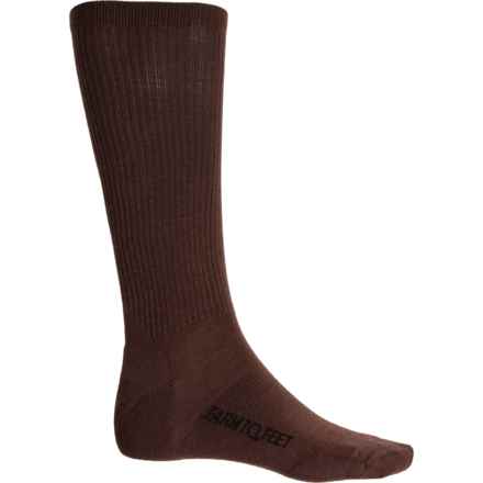 Farm to Feet Sentinel Tactical Trail Socks -Merino Wool, Over the Calf (For Men) in Walnut