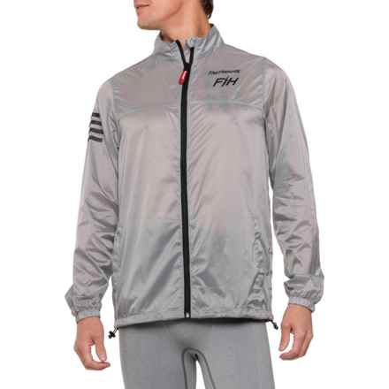 Fasthouse Tracker Packable Windbreaker Jacket in Light Gray