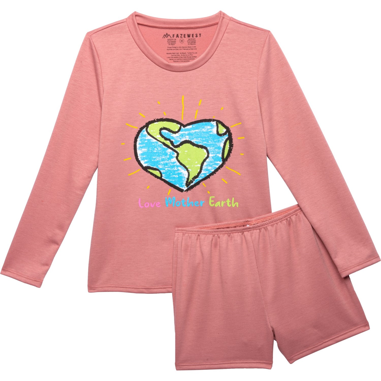 Fazewest Love Mother Earth Shirt And Shorts Set For Big Girls Save 45