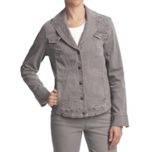 FDJ French Dressing Diamond Denim Jacket - Stretch Cotton (For Women) in Cinder Wash - Closeouts