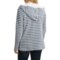 117NW_2 FDJ French Dressing Heathered Stripe Hoodie - Full Zip (For Women)