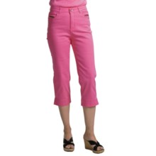FDJ French Dressing Olivia Capri Pants - Detailed Pocket Stitching (For Women) in Hibiscus - Closeouts