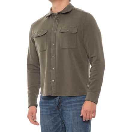 FEAT Treecell Plush Snap Front Shirt - Long Sleeve in Dark Olive