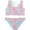 Feather 4 Arrow Big Girls Summer Sun Reversible Bikini Set - UPF 50 in Flower Power