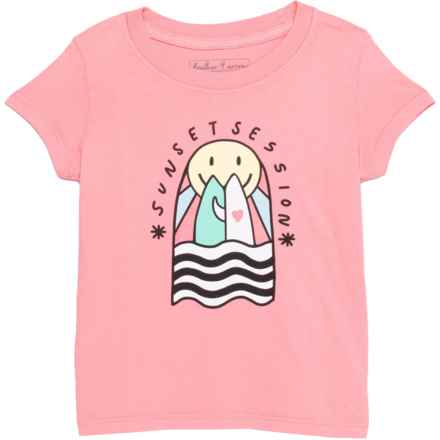 Feather 4 Arrow Girls Sunset Session Everyday T-Shirt - Short Sleeve in Flamingo Pink