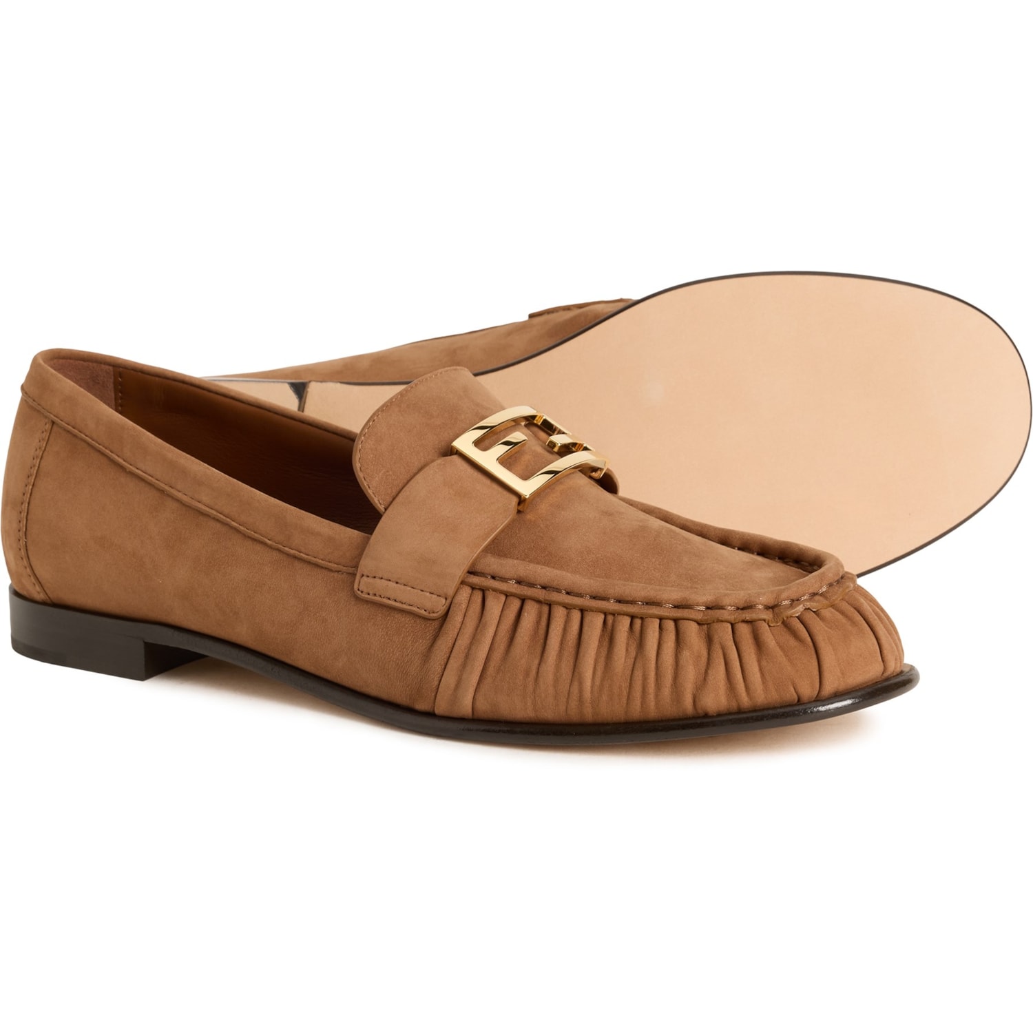 Fendi ブラウン・ベージュ ローファー Fendi Made in Italy Baguette Loafers (For Women) - Save 21%