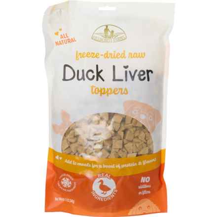 Fieldcrest Farms Freeze-Dried Duck Liver Raw Dog Food Toppers - 12 oz. in Duck