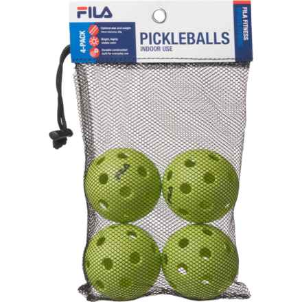 Fila Indoor Pickleballs - 4-Pack in Lime Green
