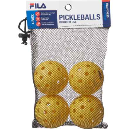 Fila Outdoor Pickleballs - 4-Pack in Yellow