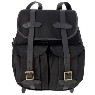 black rucksack backpack