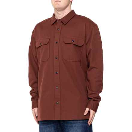 Filson Chino Twill Shirt - Long Sleeve in Madder Red