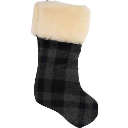 Filson Christmas Stocking - Virgin Wool in Gray/Black