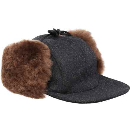 Filson Double Mackinaw Cap - Wool (For Men) in Charcoal/Dark Brown