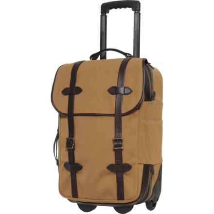 Filson Rolling Carry-On Bag - 22.5x14x9”, Tan-Brass in Tan/Brass
