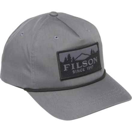 Filson Rope Trucker Hat (For Men) in Charcoal Scenic Patch