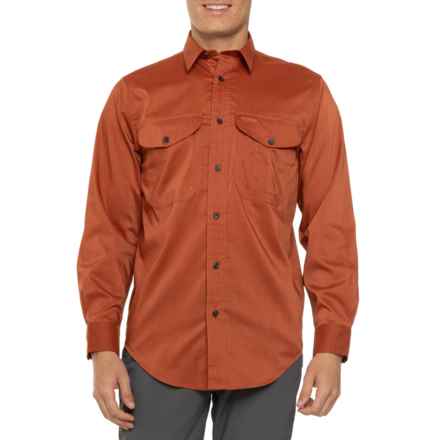 Filson Twin Lakes Sport Shirt - Long Sleeve in Tan Bark/Red