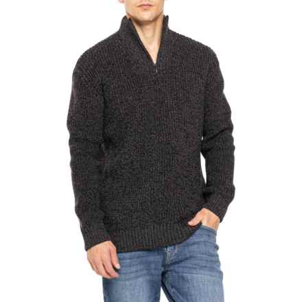 Filson Zip-Neck Sweater - Wool in Black