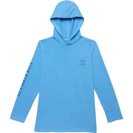 Fish Hippie Big Boys Wingman Jersey Hoodie Shirt - Long Sleeve in Azure