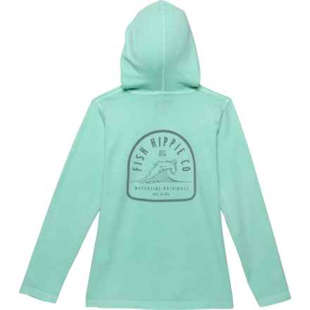Fish Hippie Big Boys Wingman Jersey Hoodie Shirt - Long Sleeve in Spring Mint
