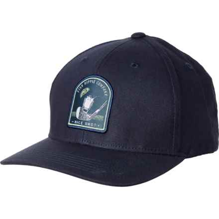 Fish Hippie Nice Shot Structured Baseball Cap in Navy