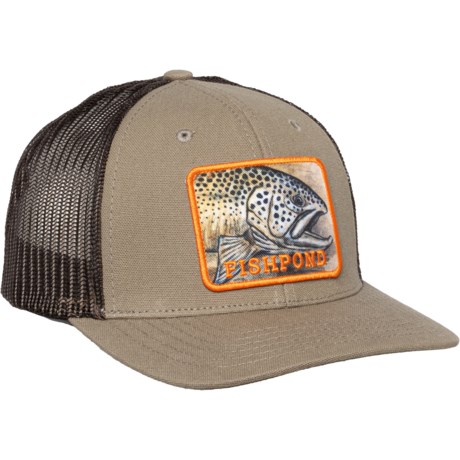 Fishpond Slab Trucker Hat in Sandstone/Brown