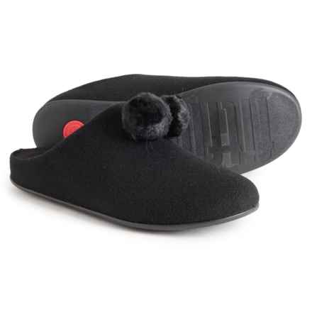 FitFlop Chrissie Pom Pom Slippers (For Women) in Black