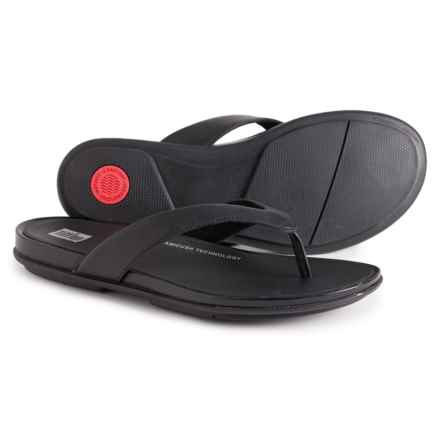 FitFlop Gracie Flip-Flops - Leather (For Women) in All Black
