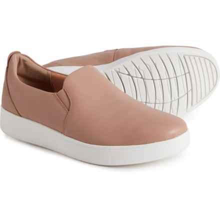 FitFlop Rally Slip-On Skate Sneakers - Leather (For Women) in Beige