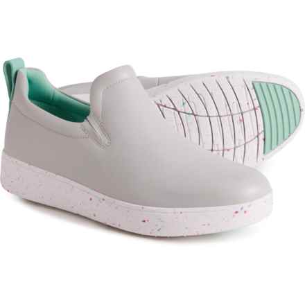 FitFlop Rally Speckle Sole Slip-On Trainer Shoes - Leather (For Women) in Soft Grey Mix
