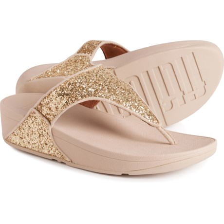 FitFlop Shimma Glitter Toe-Post Sandals (For Women) in Platino