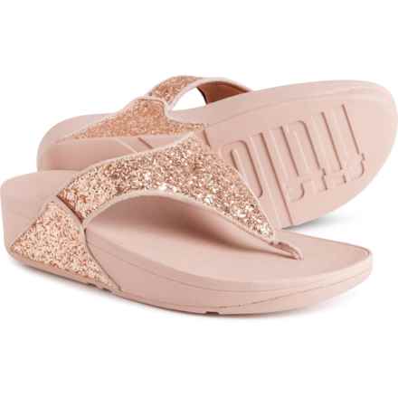 FitFlop Shimma Glitter Toe-Post Sandals (For Women) in Rose Gold