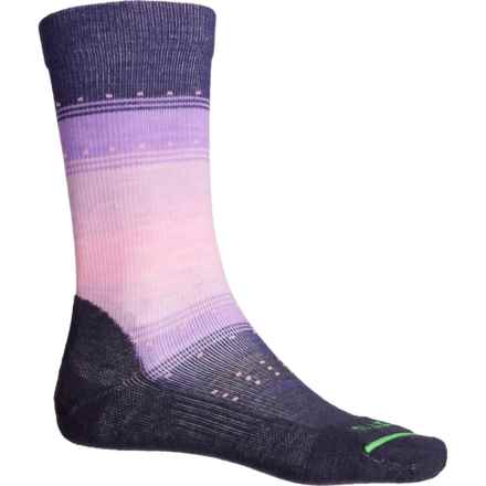 FITS Casual Gradient Stripe Socks - Merino Wool, Crew (For Women) in Navy / Cashmere Rose