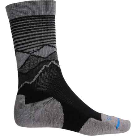 FITS Light Hiker Reflection Hiking Socks - Merino Wool, Crew (For Men) in Black